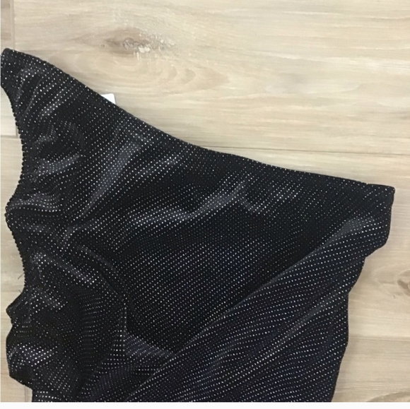 - Gibson Latimer Glitter Velvet One Shoulder Dress NWT - Picture 4 of 7